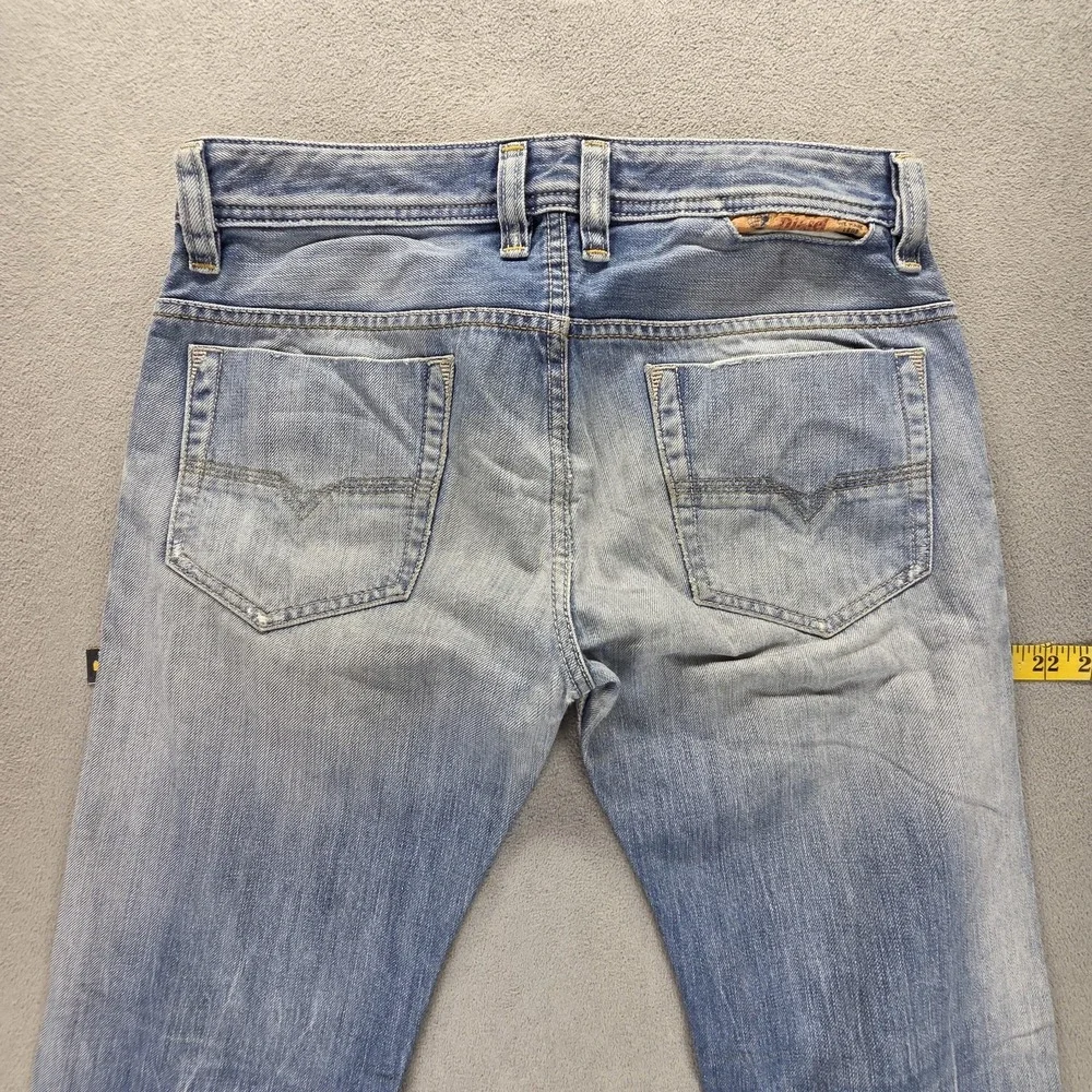 Diesel Jeans Mens 29x32 Blue Safado Regular Slim Straight Altered Hem 0810N